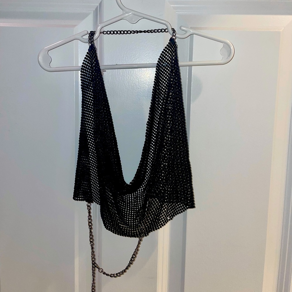 Princess Polly Bright Lights Sparkly Chain Top